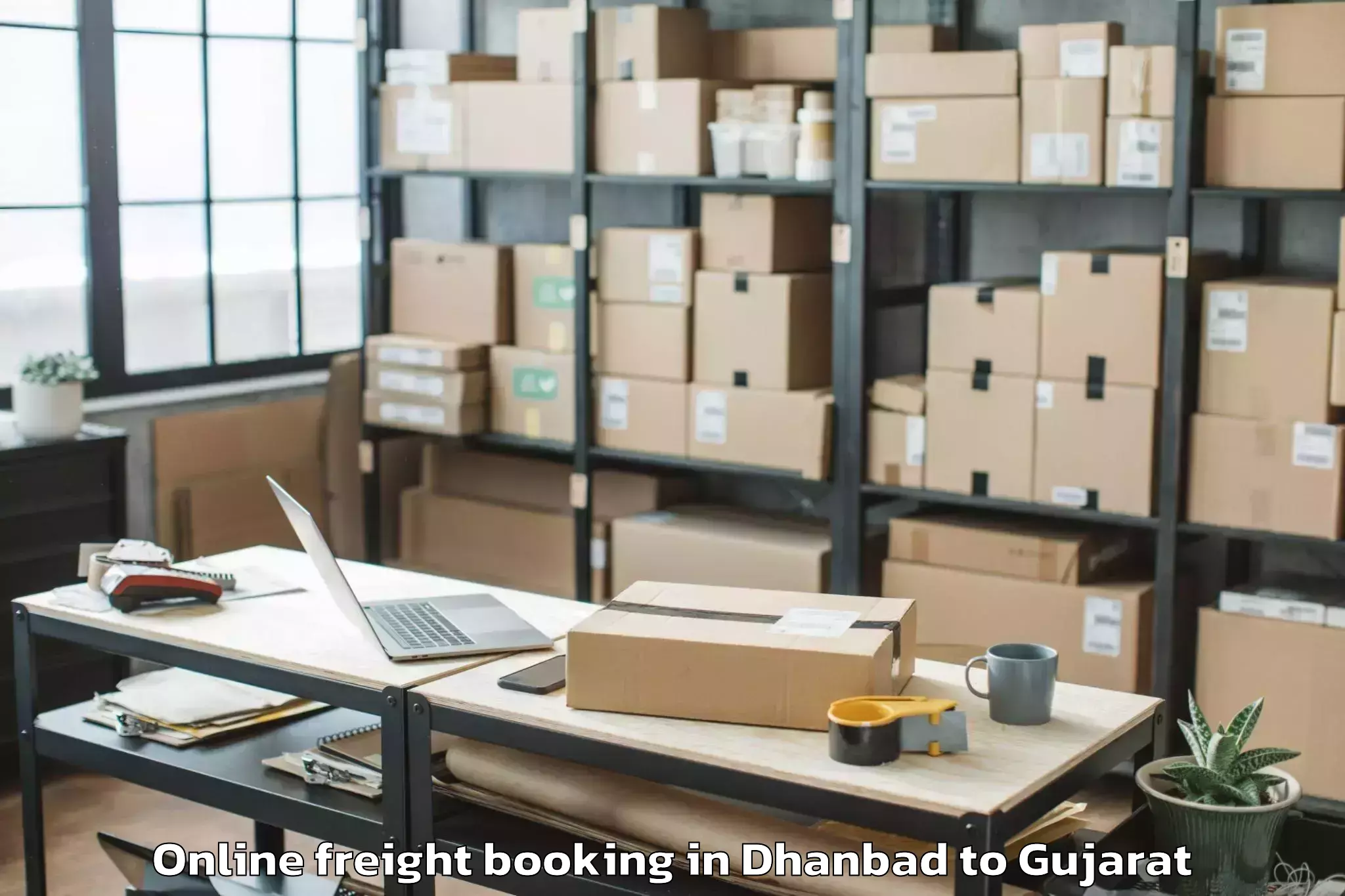 Expert Dhanbad to Satlasana Online Freight Booking